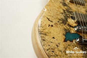 MAROON CUSTOM 666 - Buckeye Burl with Resin